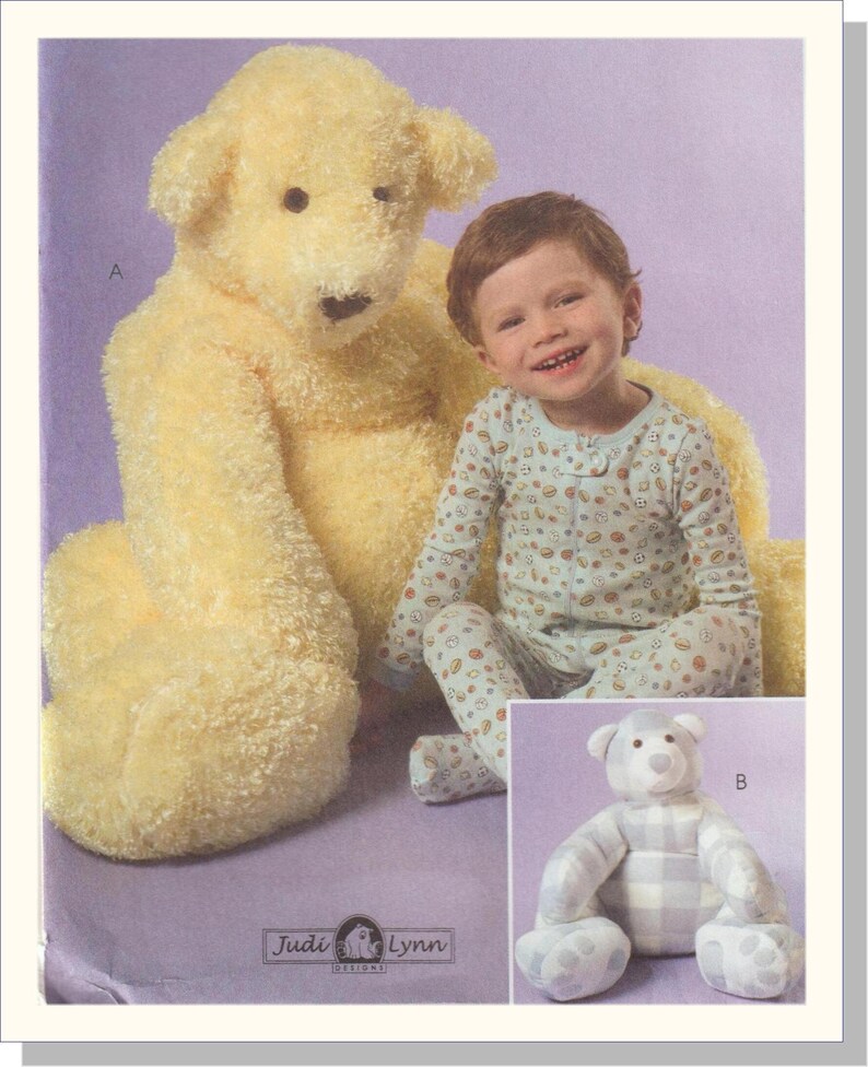 Soft Form Big Teddy Bear Mccalls Crafts Sewing Pattern 5290 Etsy