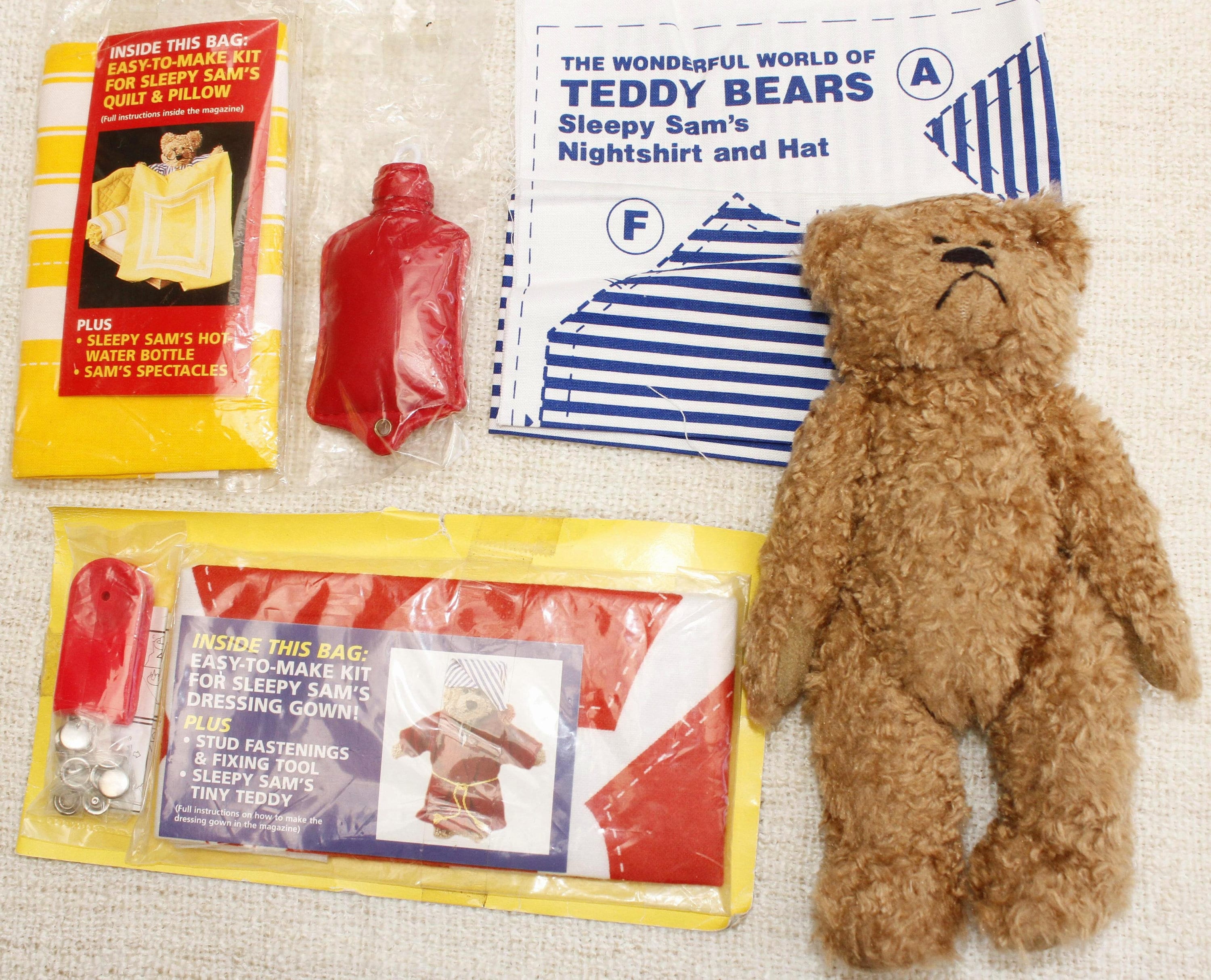 The Wonderful World of Teddy Bears Sleepy Sam Teddy Bear Sewing Craft Kit
