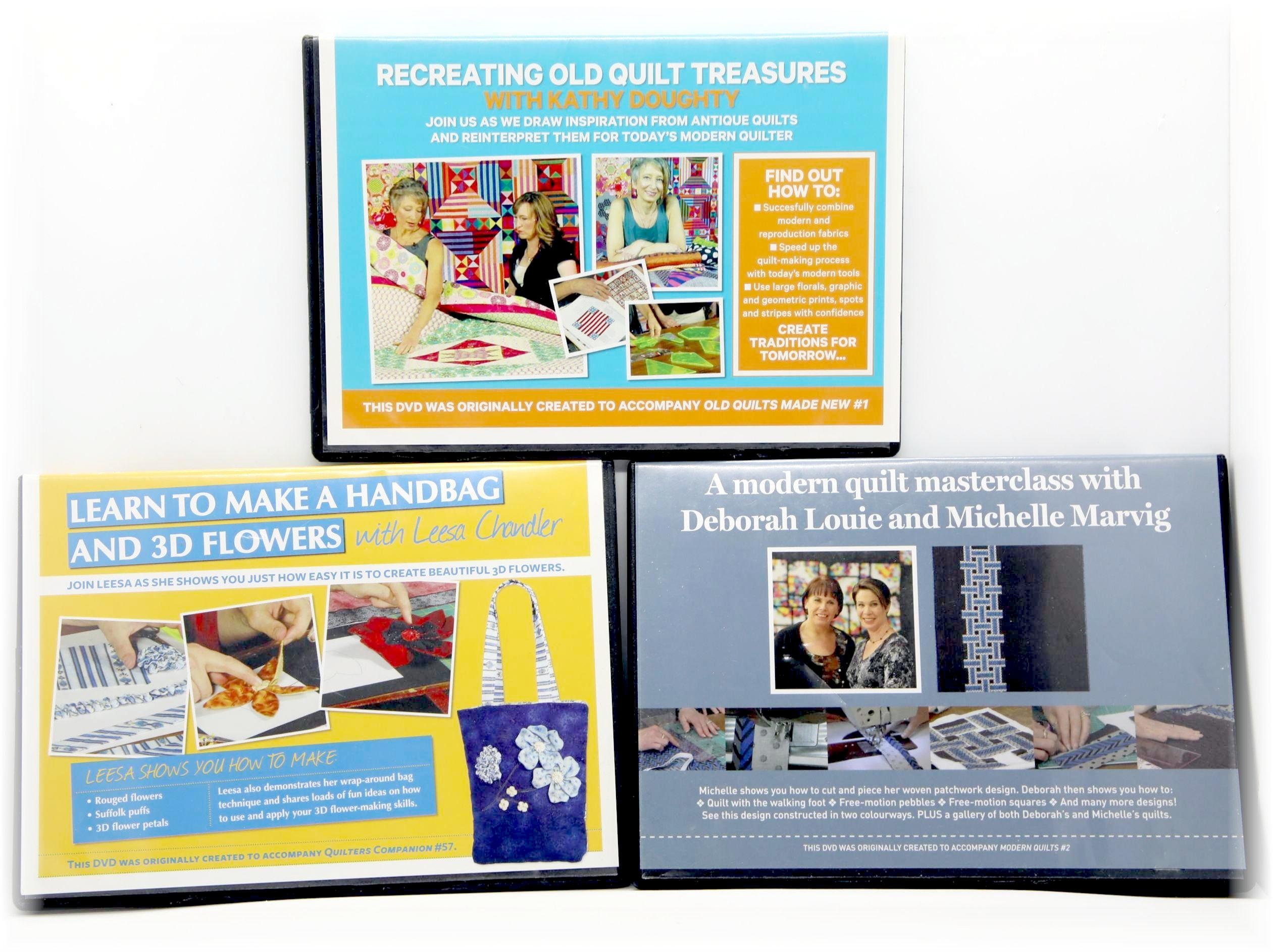 Quilter's DVD Set of Three: Make A Handbag & 3D Flowers - Etsy