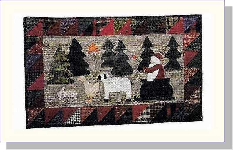 Vintage Santa's Sleigh Ride Wall Quilt & Centerpiece Etsy