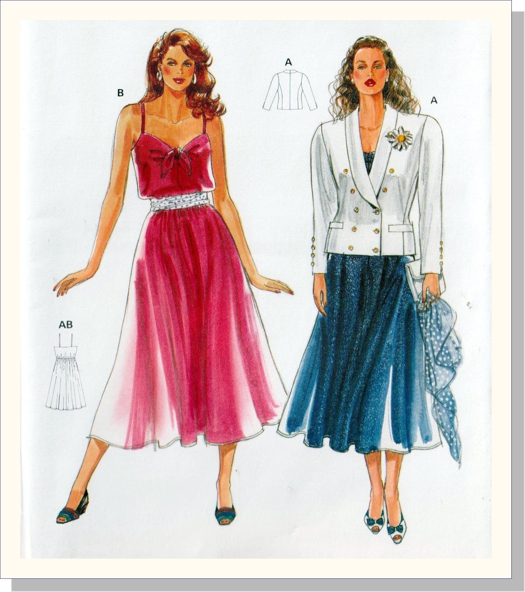 Vintage Retro Women's Bow Front Strappy Dress & Jacket - Etsy