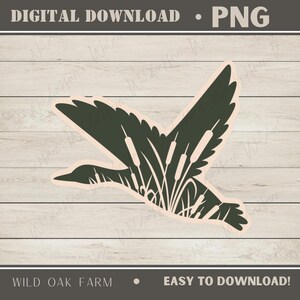 Sticker chasse au canard / TÉLÉCHARGEMENT NUMÉRIQUE / ferme de chênes sauvages / canard / chasse / clipart / fichier / PNG / chasse / aveuglement du canard / chasseur