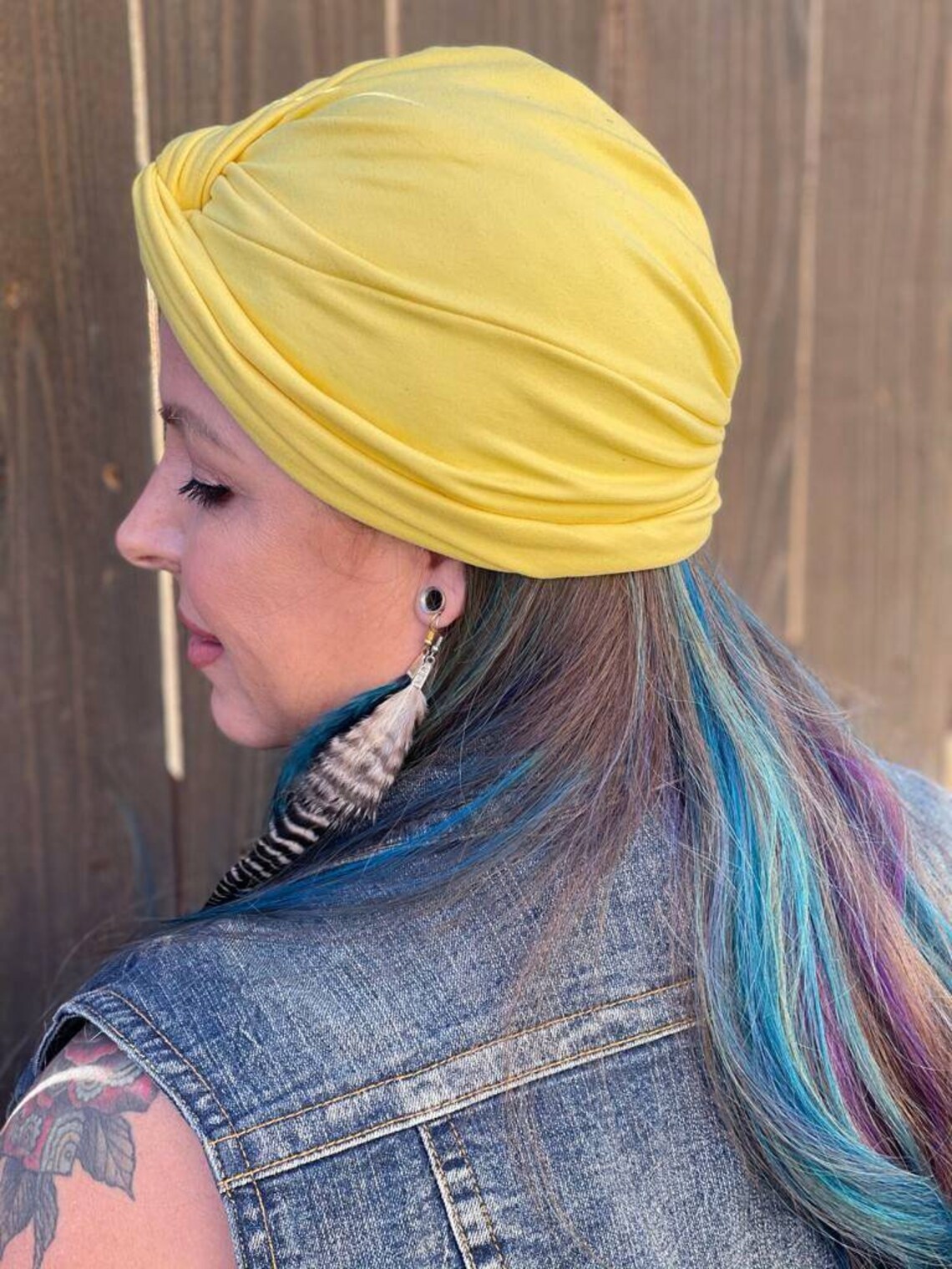 Yellow Turban Ready to Wear Turban Fashion Wear Turban Etsy