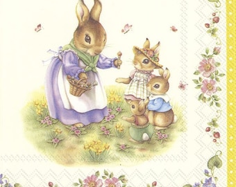 EASTER EGG PAPER TABLE NAPKIN FOR CRAFT VINTAGE DECOUPAGE TEA PARTIES 473