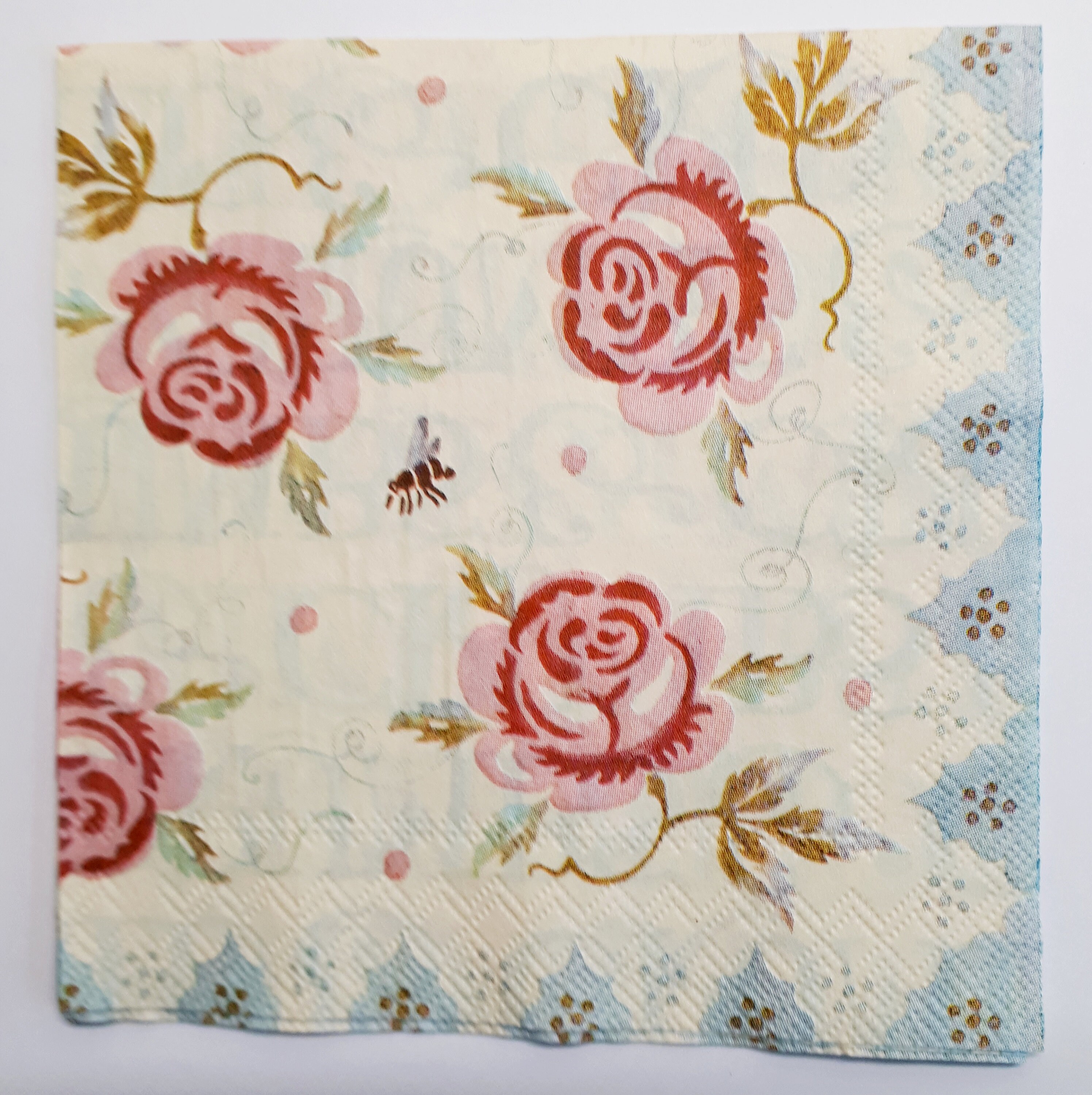 Emma Bridgewater Rose and Bee Paper Napkin Serviette for Etsy UK