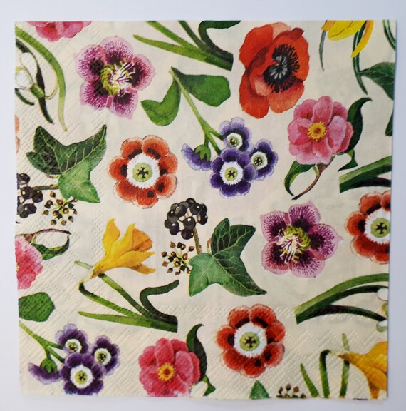 Emma Bridgewater Sweetpea Floral Neuf 2013 Papier Serviettes 20 en Pack