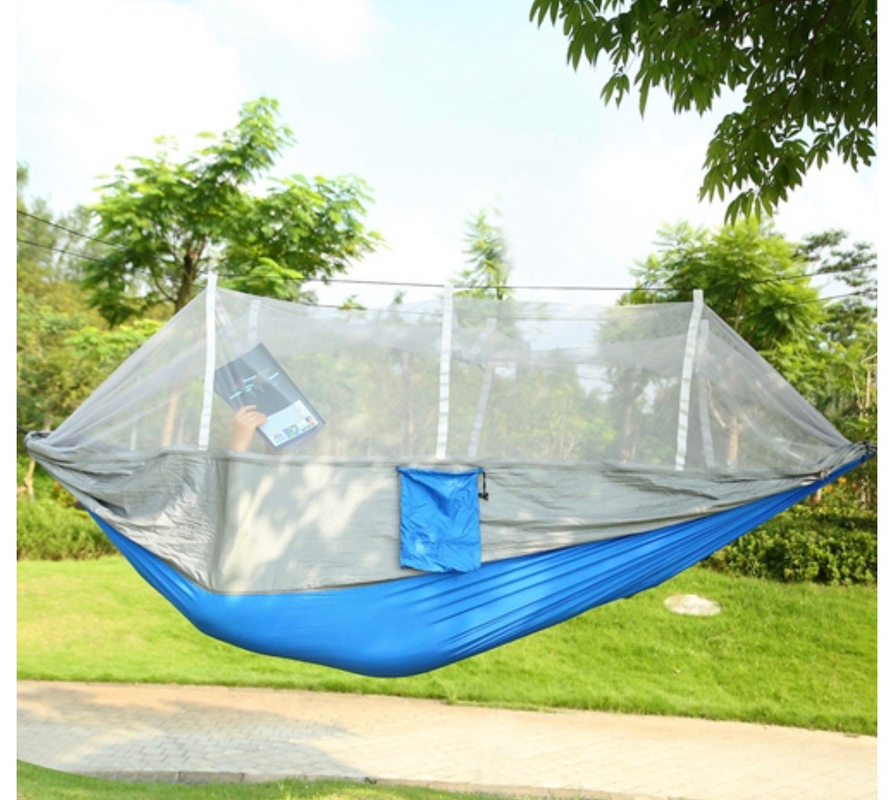 Mosquito Net Hammock Canopy Set Outdoor Quick-open Hammock Rain