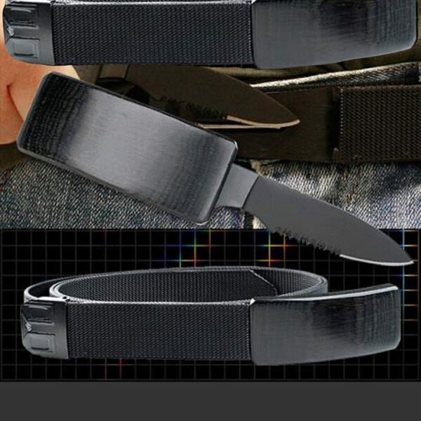 Belt Buckle Knife Etsy