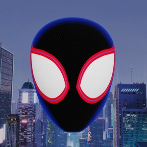 Spider-Man Miles Morales (Into the SpiderVerse) Faceshell/Lense 3d print file