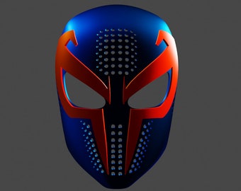 スパイダーマン 2099 (アクロス ザ スパイダーバース) フェイスシェル/レンズ 3D プリント ファイル