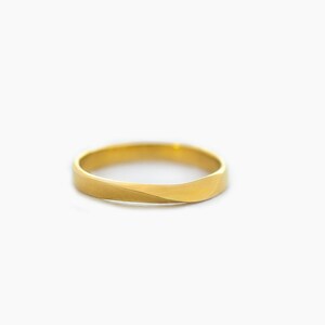 Twist ring, thin gold band, minimalist ring, modern ring, sculptural ring, dainty ring