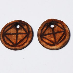 Rustic charms, ceramic, handmade, jewelry components