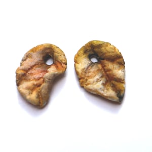 Rustic charms, ceramic, handmade, jewelry components