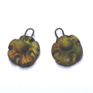 Rustic charms, ceramic, handmade, jewelry components
