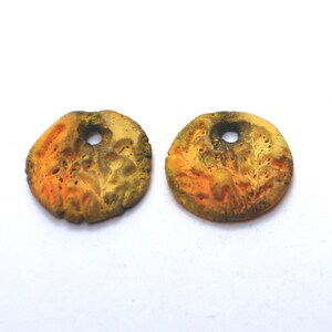 Rustic charms, ceramic, handmade, jewelry components