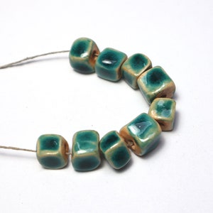 Rustic beads, ceramic, artisan, unique