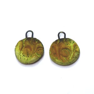 Rustic charms, ceramic, handmade, jewelry components