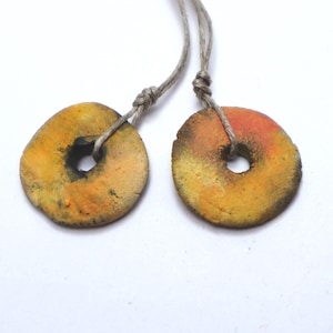 Rustic charms, ceramic, handmade, jewelry components