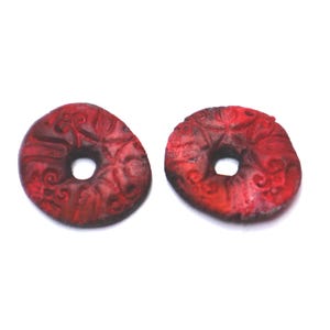 Rustic charms, ceramic, handmade, jewelry components