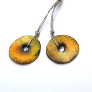 Rustic charms, ceramic, handmade, jewelry components