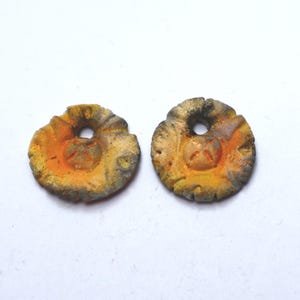 Rustic charms, ceramic, handmade, jewelry components