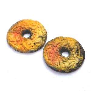 Rustic charms, ceramic, handmade, jewelry components