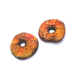 Rustic charms, ceramic, handmade, jewelry components