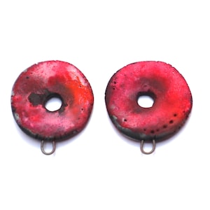 Rustic charms, ceramic, handmade, jewelry components