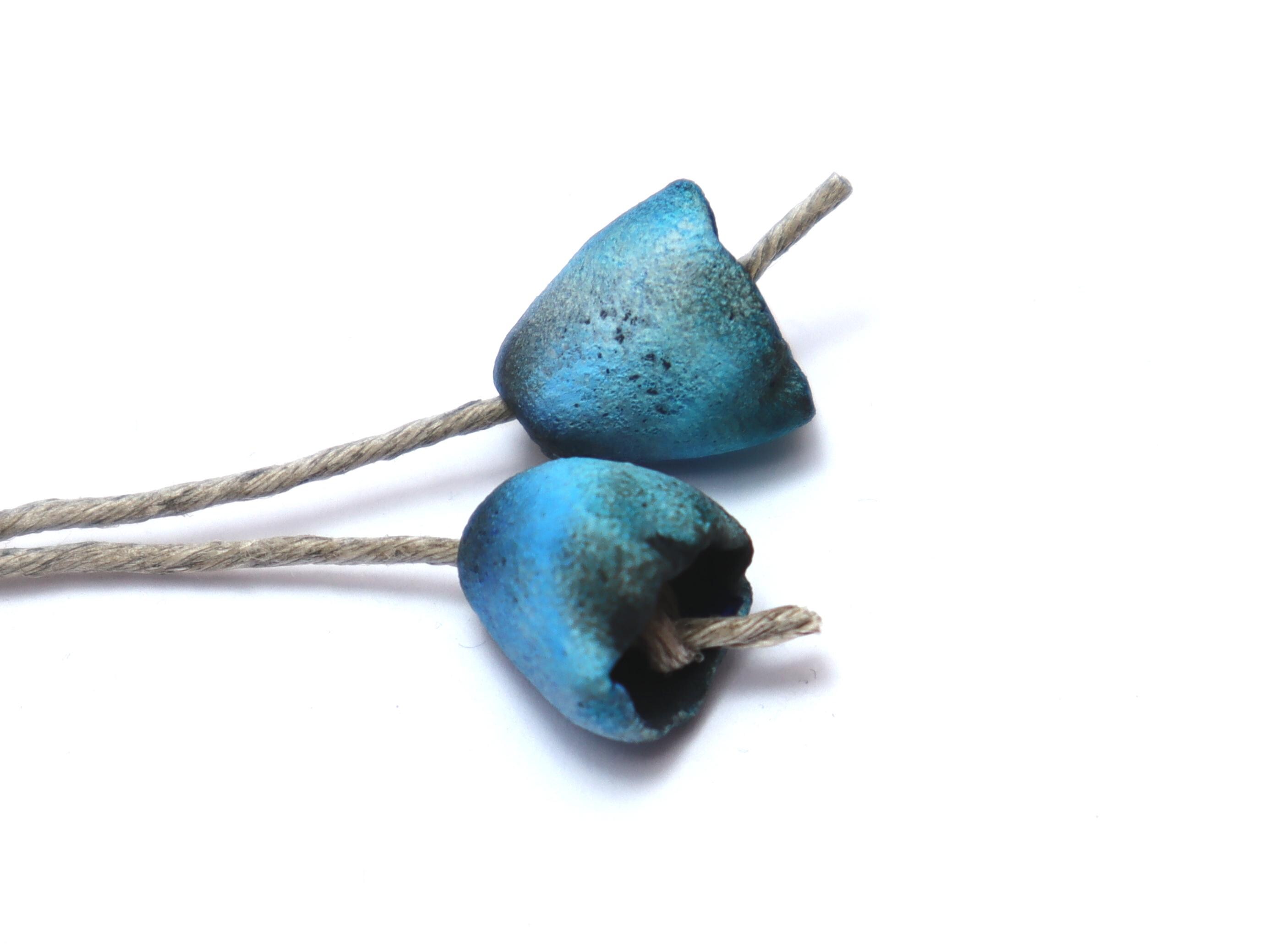 Rustic charms, ceramic, handmade, jewelry components