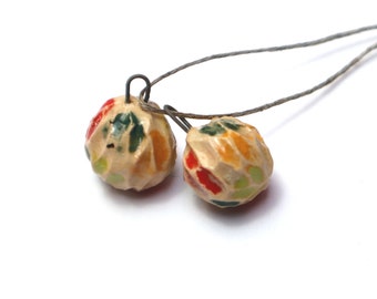 Ceramic charms, unglazed, handmade, rustic, artisan earrings components