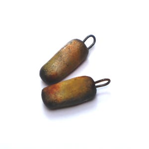 Rustic charms, ceramic, handmade, jewelry components