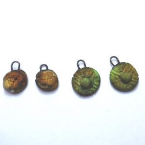Rustic charms, ceramic, handmade, jewelry components