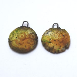 Rustic charms, ceramic, handmade, jewelry components