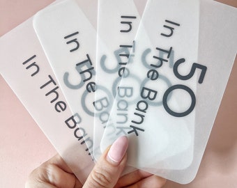 Matte Vellum Placeholders, Cash Stuffing Placeholders, In The Bank Placeholders, Minimalist Placeholders