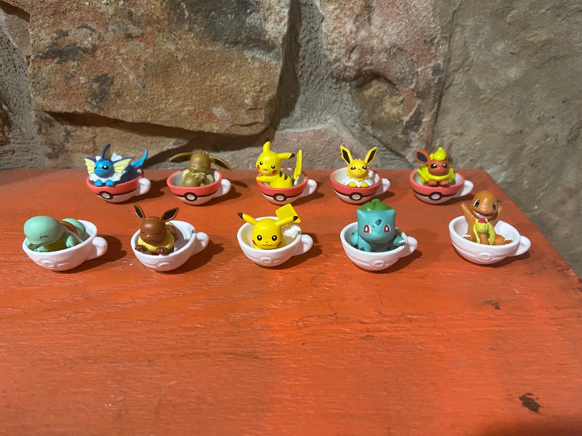 Pokémon Tea Cup Figures Etsy