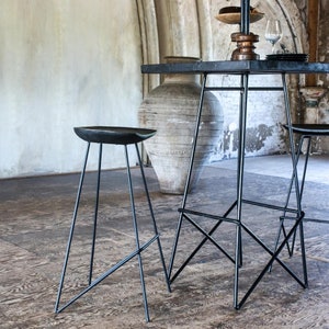 Barstool Vintage Wood, Reclaimed wood and Metal, Handmade Loft Style, Industrial Style, Industrial Barstool