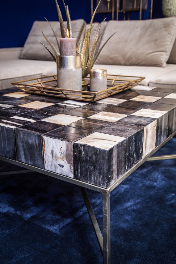 Metal cube coffee table deals