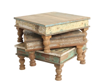 Tavolo Bajot shabby vintage realizzato con legno vecchio riciclato