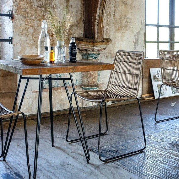Bistro Table Metro Square Loft Collection Etsy UK