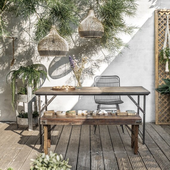 Foldable dining bench sale