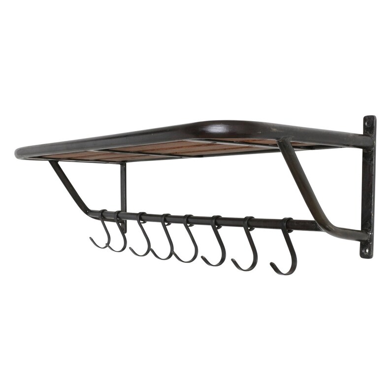 Black Metal Wall Coat Rack Industrial Loft Style Coat Hook Etsy