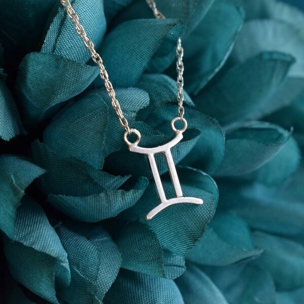Sterling Silver Gemini Pendant Etsy UK