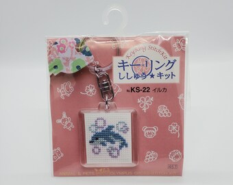Penguin, Dolphin, Whale-Key Chain Embroidery Kit -Product of Japan, DIY, Present