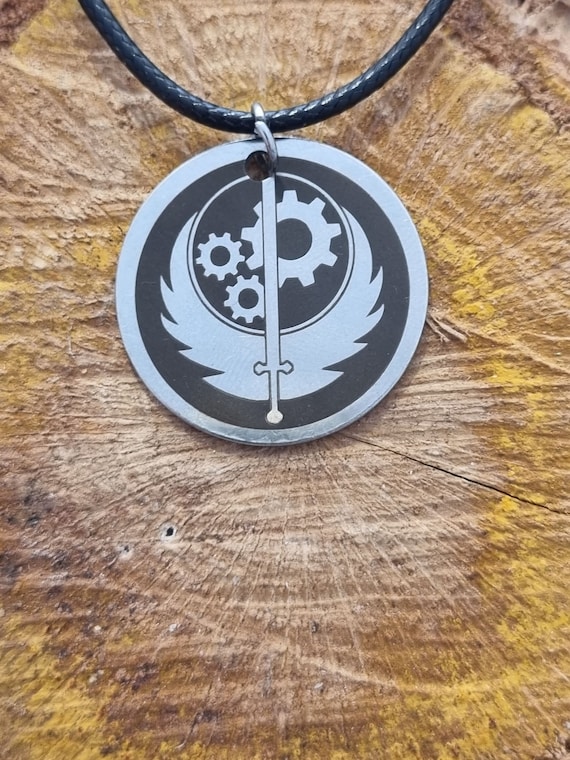 Fallout Brotherhood of Steel Necklace Fallout Brotherhood of Steel Keychain Etsy UK
