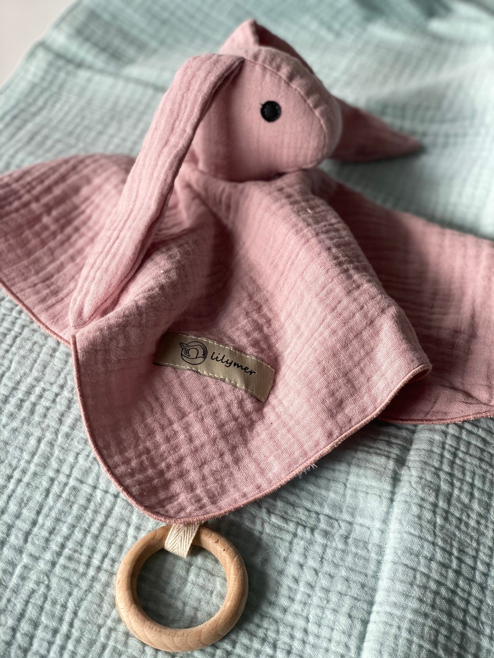 100% Organic GOTS and Oeko-tex Baby Cotton Muslin Bunny - Etsy
