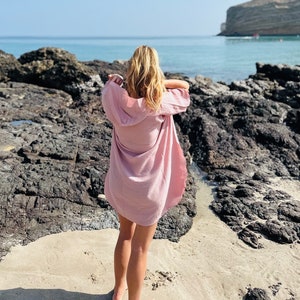 Handgefertigter Poncho aus Bio-Baumwolle | Strand Badeanzug Abdeckung