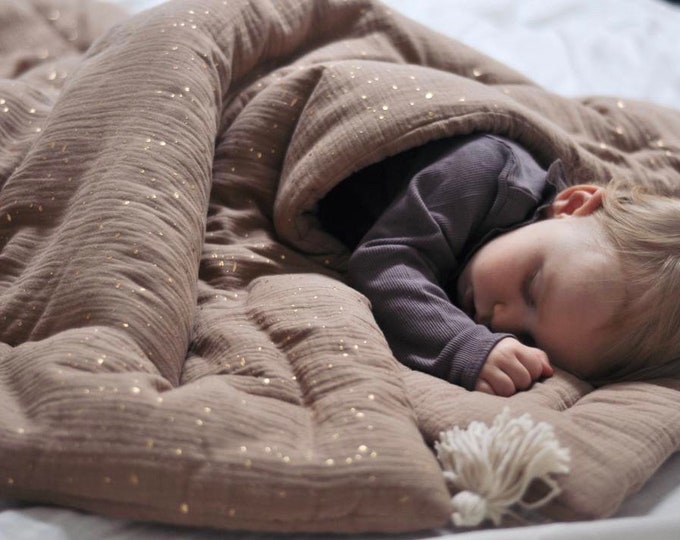 100% organic cotton Oeko-Tex Muslin duvet, Cotton Baby Pillow quilt, linen kids toddler bedding, das Bettzeug, bettwäsche für kinder, Leinen