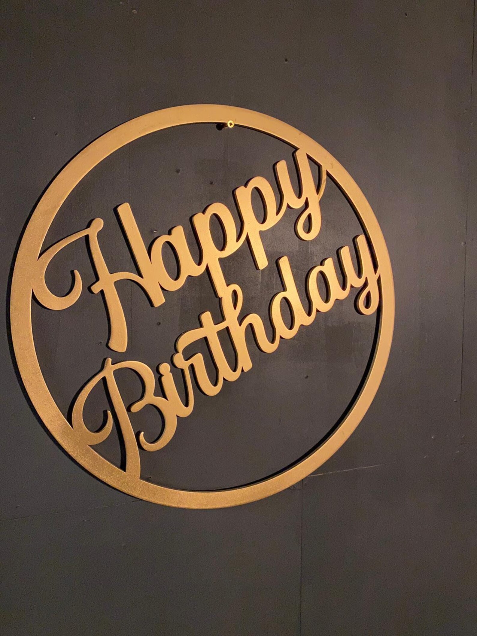 Happy Birthday Hoop Wall Art Wooden Birthday Circle up to Etsy