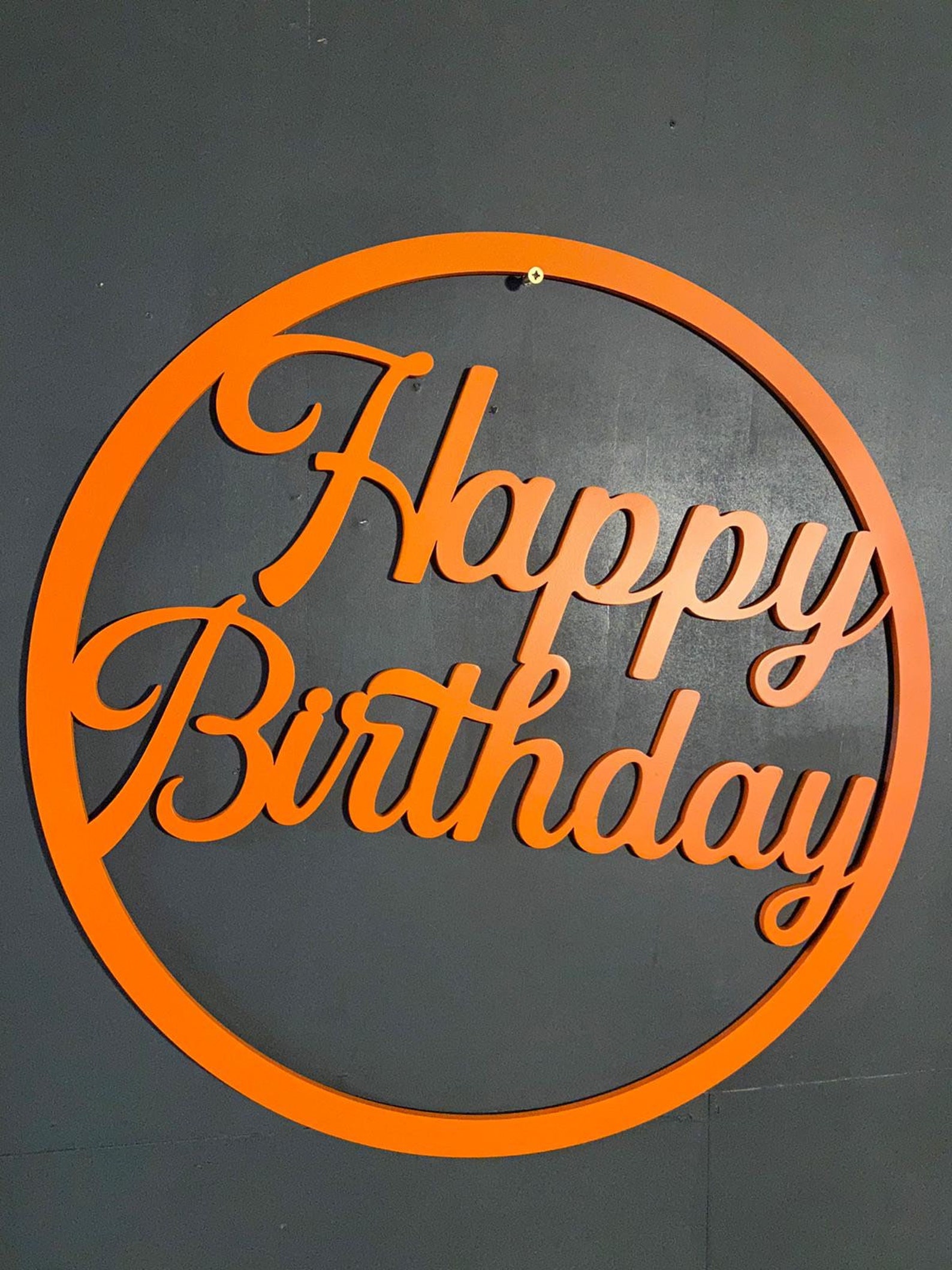 Happy Birthday Hoop Wall Art Wooden Birthday Circle up to Etsy
