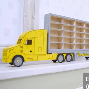 Présentoir pour camion de 20 à 100 sections - Étagère murale pour voitures moulées sous pression - Présentoir de camion - Organiseur de petite voiture - Jouets cadeaux